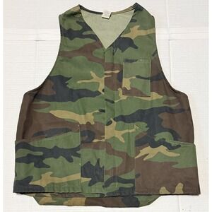 Vintage Crafted With Pride in America - Men's FulZip Camo Vest - Size X-Large XL